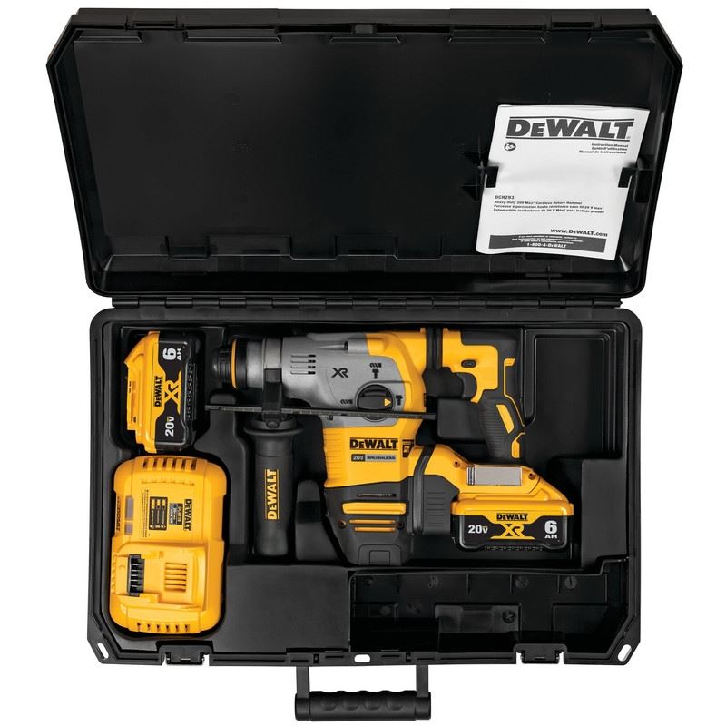 DEWALT DCH293R2 20V MAX 1-1/8 in. XR Brushless Cordless SDS PLUS Rotary Hammer Kit