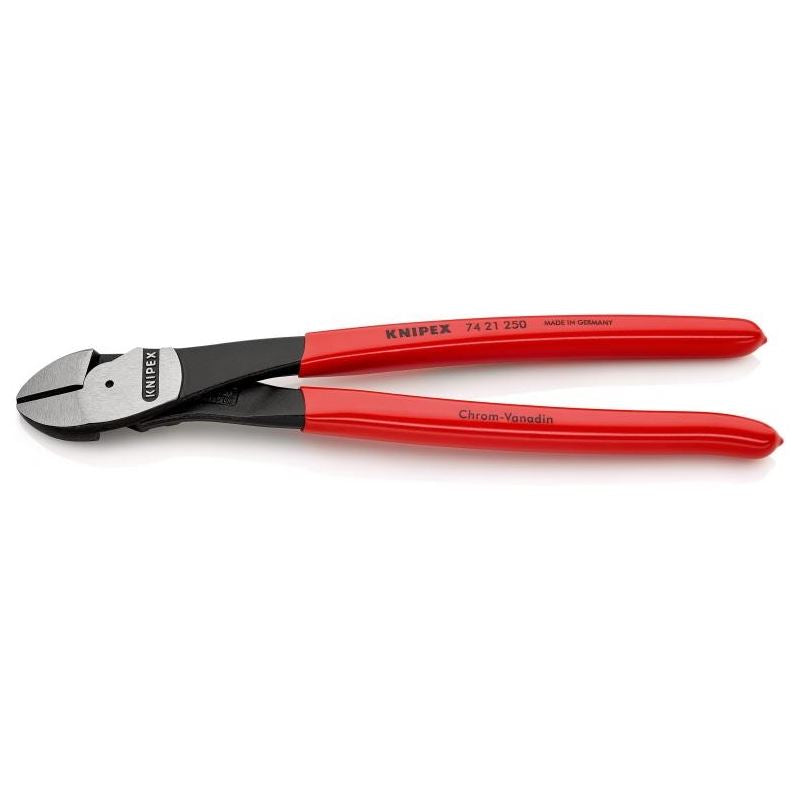 KNIPEX 74 21 250 SBA 10 in High Leverage Diagonal Cutters, 12 Degrees Angled