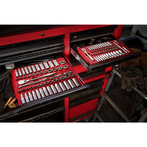 Milwaukee 48-22-9004 1/4 in Drive 50pc Ratchet and Socket Set - SAE and Metric