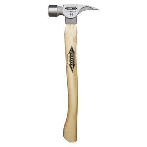 Stiletto TI16MC  16oz Hickory Framing Hammer - Milled/Curve