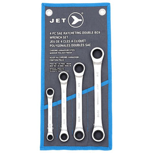 JET Ratcheting Double Box Wrench Set  - SAE - 4 pc