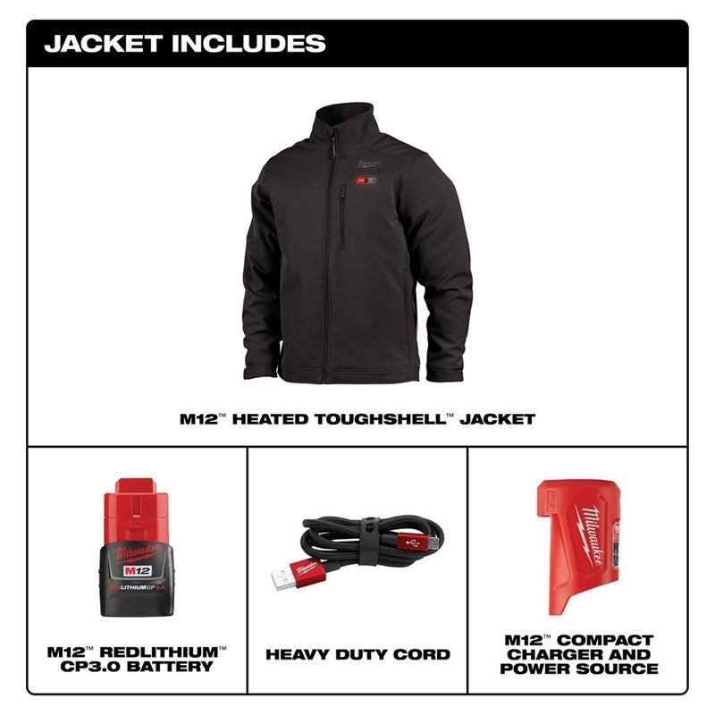 Milwaukee 204B-21 M12 Heated TOUGHSHELL Jacket - Black