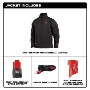 Milwaukee 204B-21 M12 Heated TOUGHSHELL Jacket - Black