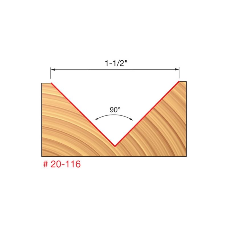 Freud | 20-116 1-1/2 (Dia.) V Grooving Bit