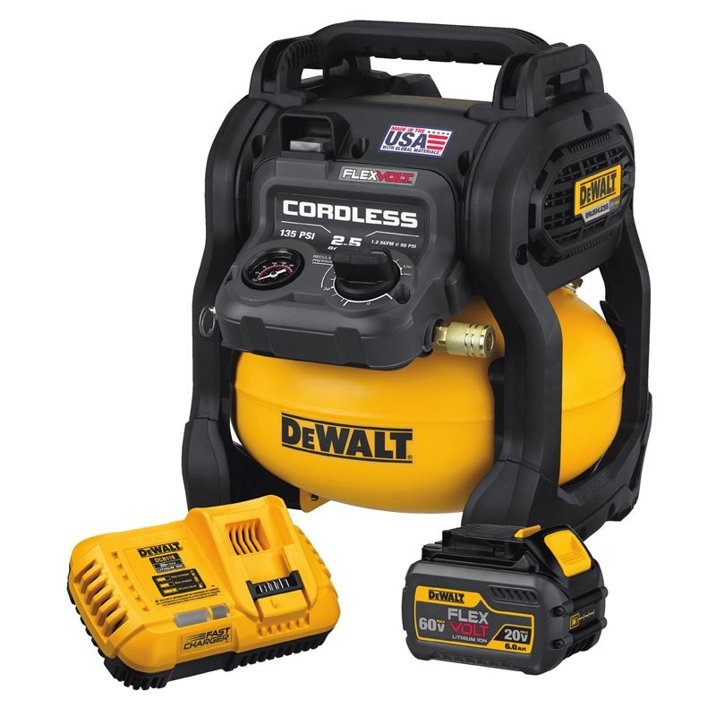 DEWALT DCC2560T1 FLEXVOLT 60V MAX* 2.5 GALLON CORDLESS AIR COMPRESSOR KIT