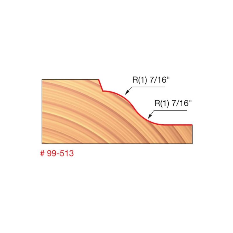 Freud | 99-513 2-3/4 (Dia.) Raised Panel Bit (Quadra-Cut)