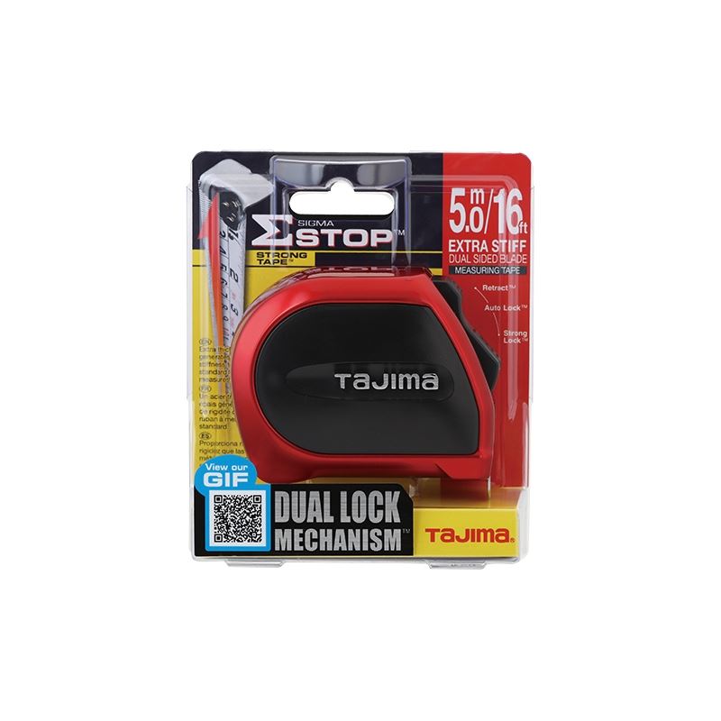 Tajima SS-16/5MBW Sigma Stop Tape Measure 5M/16FT (METRIC/SAE)