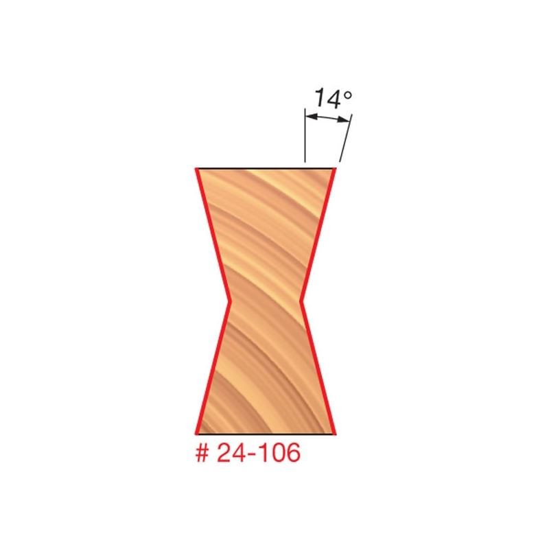 Freud | 24-106 1-1/8 (Dia.) Butterfly Spline Bit