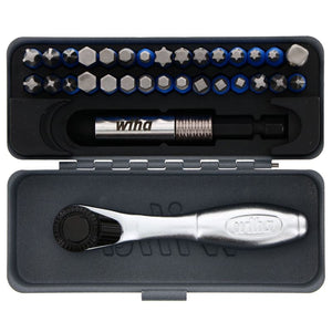 WIHA 76889 32 PIECE GOBOX TERMINATORBLUE MINI RATCHET AND IMPACT BIT SET