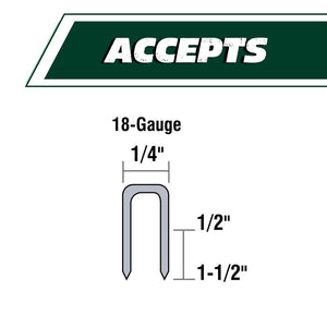 N1804DAM 18V MultiVolt Brushless 18-Gauge 1/4" Narrow Crown Stapler Kit