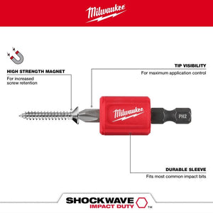 Milwaukee 48-32-4550 SHOCKWAVE Impact Duty Magnetic Attachment and PH2 Bit Set - 3PC