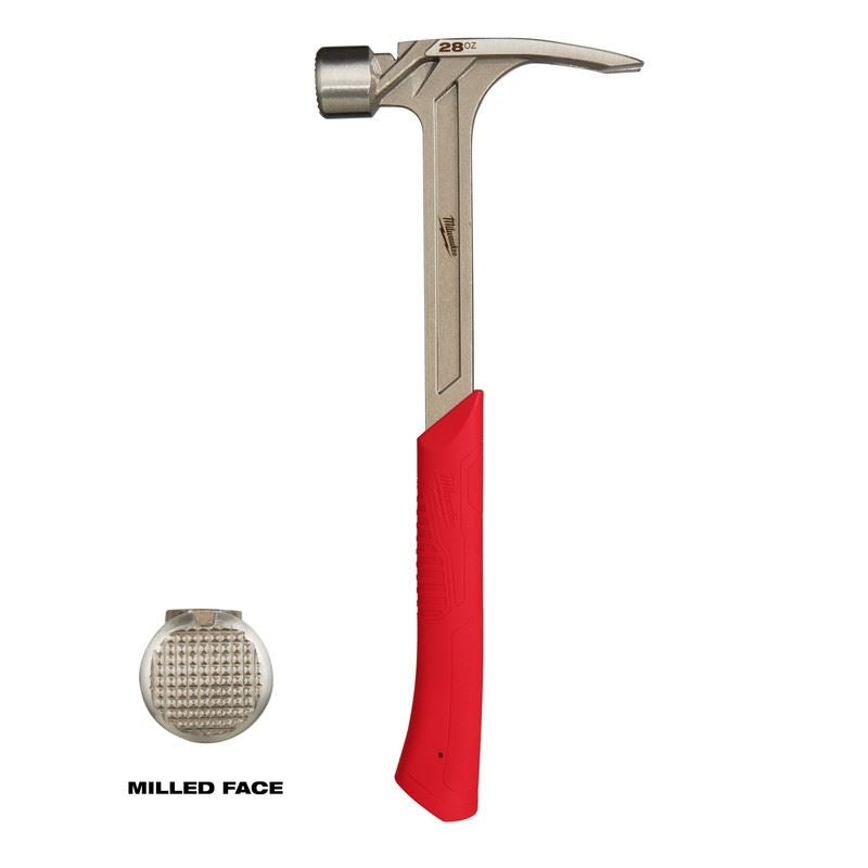 Milwaukee 48-22-9029 28oz Milled Face Framing Hammer