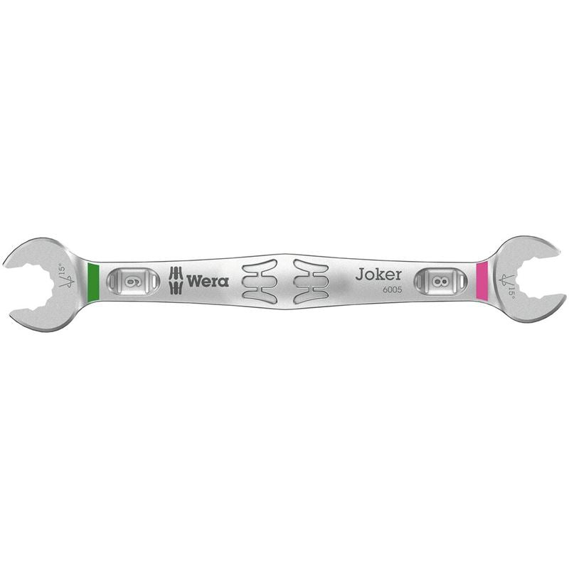 Wera 05020311001 6005 Joker Double Open-Ended Wrenches, 8 X 9 X 122.2 Mm