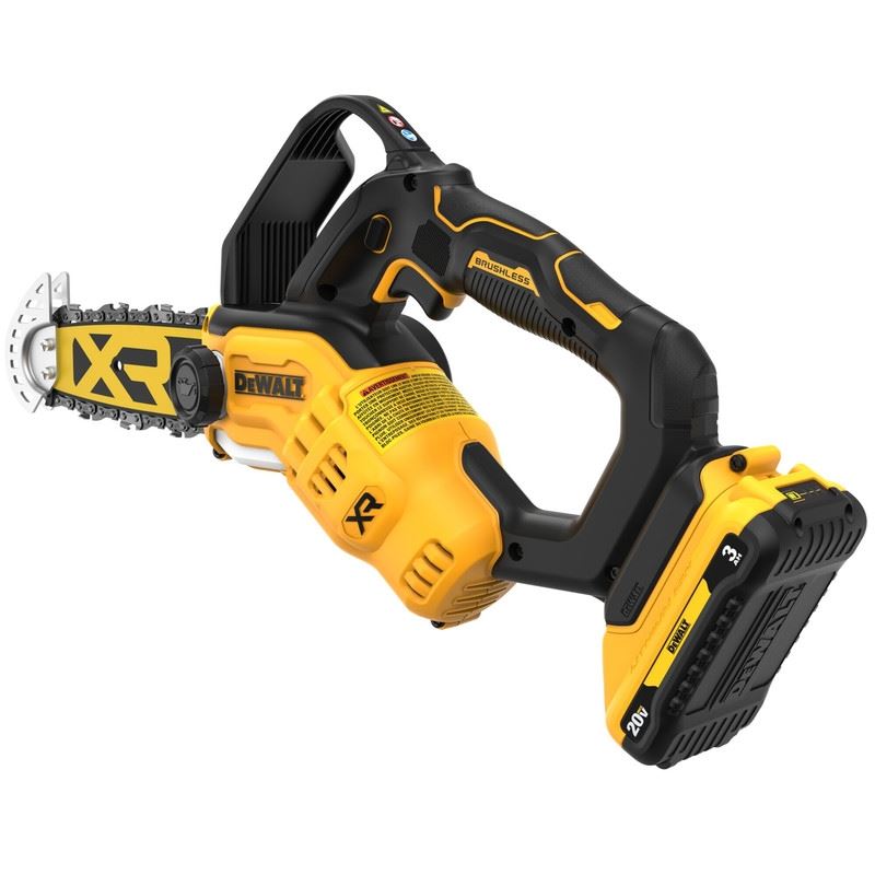 DEWALT DCCS623L1 20V MAX 8 in. Brushless Cordless Pruning Chainsaw Kit with 3 Ah Battery