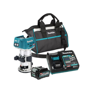 Makita RT001GD101 40V max XGT Brushless Cordless Compact Router w/ AWS  XPT (2.5 Ah Kit)