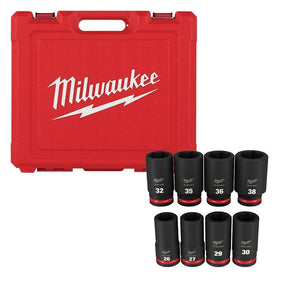 Milwaukee 49-66-7020 8PC SHOCKWAVE Impact Duty 3/4in Drive Metric Deep 6 Point Socket Set