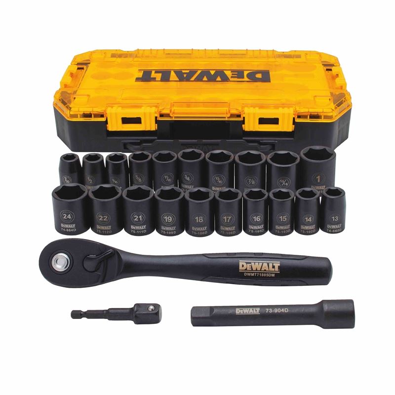 DEWALT DWMT74739 23 Piece 1/2 in Drive Combination Impact Socket Set