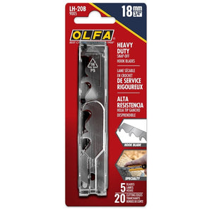 OLFA LH-20B 18mm Hook Snap Blades, 5pk