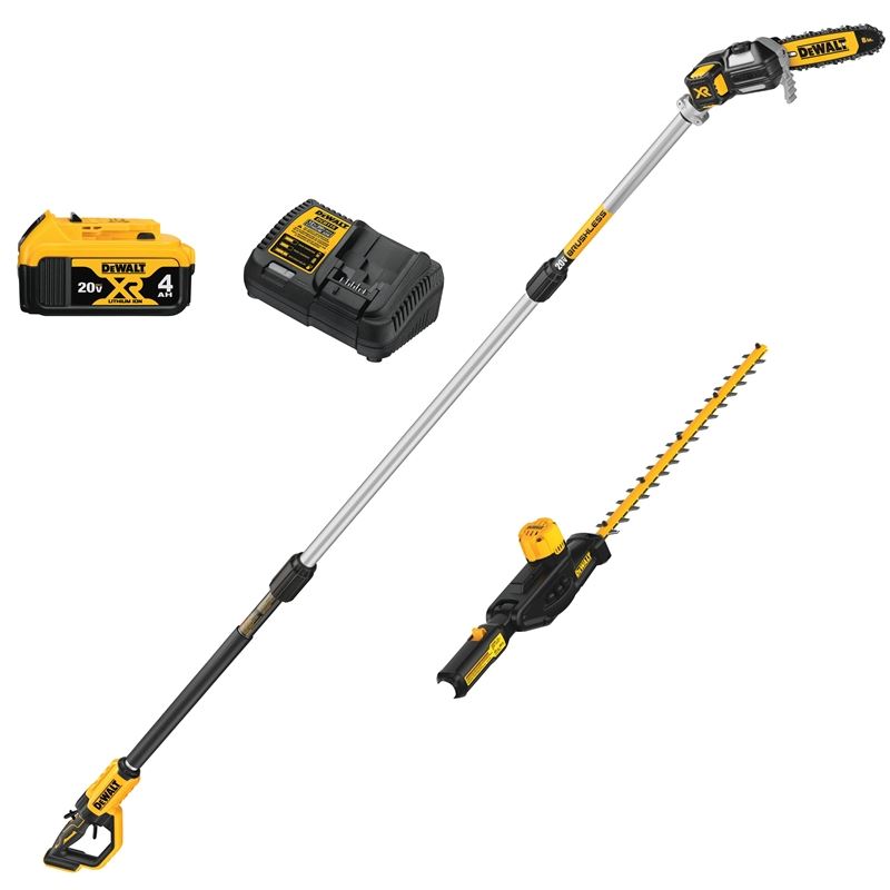 DeWalt DCKO86M1 20V Max Cordless Pole Saw And Pole Hedge Trimmer Combo Kit