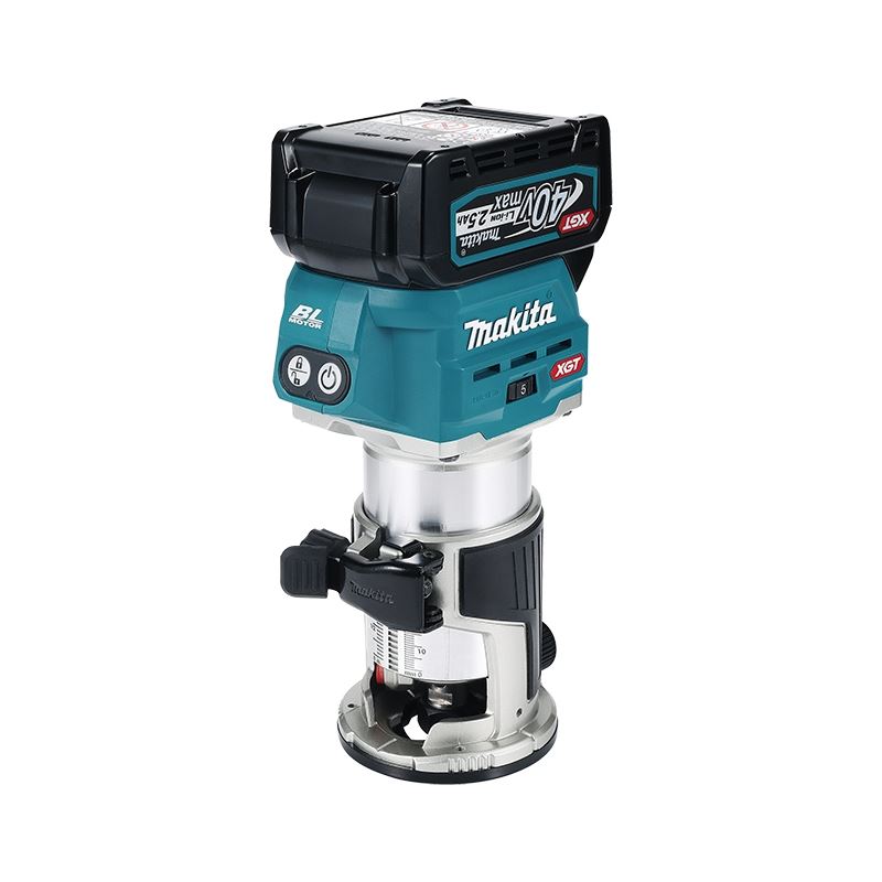 Makita RT001GD101 40V max XGT Brushless Cordless Compact Router w/ AWS  XPT (2.5 Ah Kit)