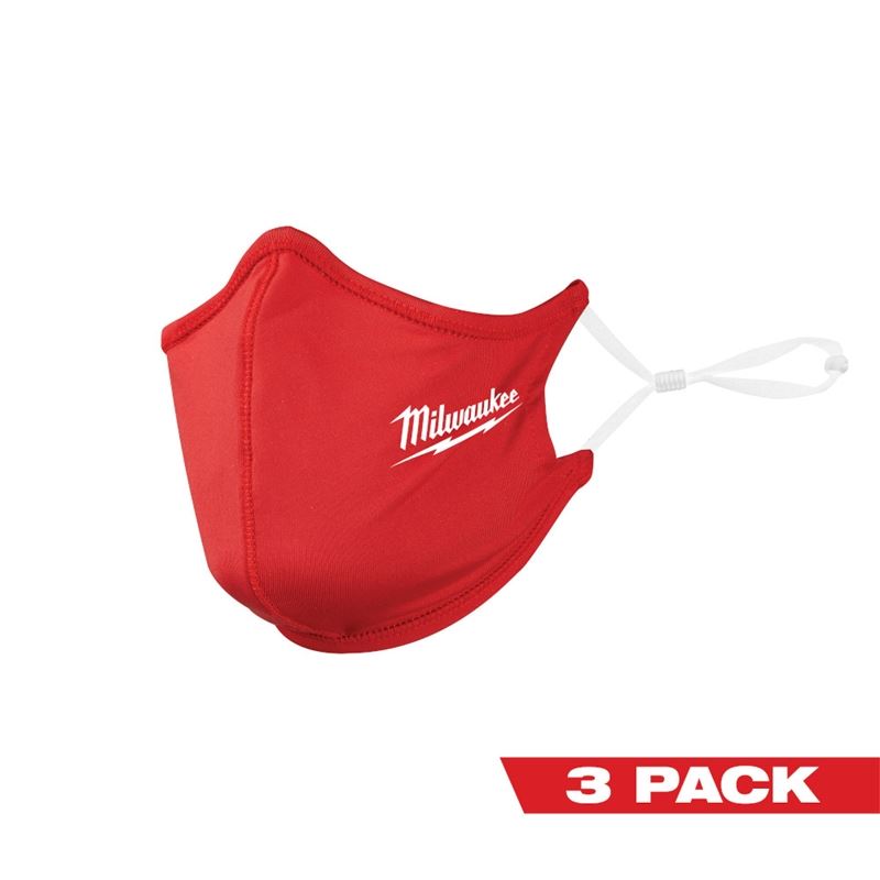 Milwaukee 48-73-4228 3PK RED 2 LAYER FACE MASK