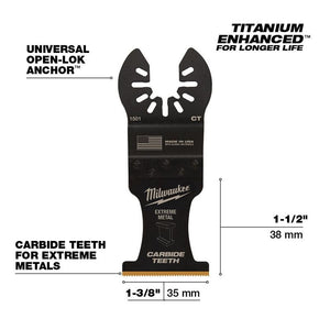 Milwaukee 49-25-1501 OPEN-LOK 1-3/8 in Titanium Enhanced Carbide Teeth Metal Blade 1 Pk