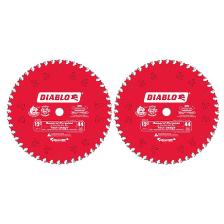 Diablo D124444VP 12in x 44T General Purpose Blade (2-Pack)