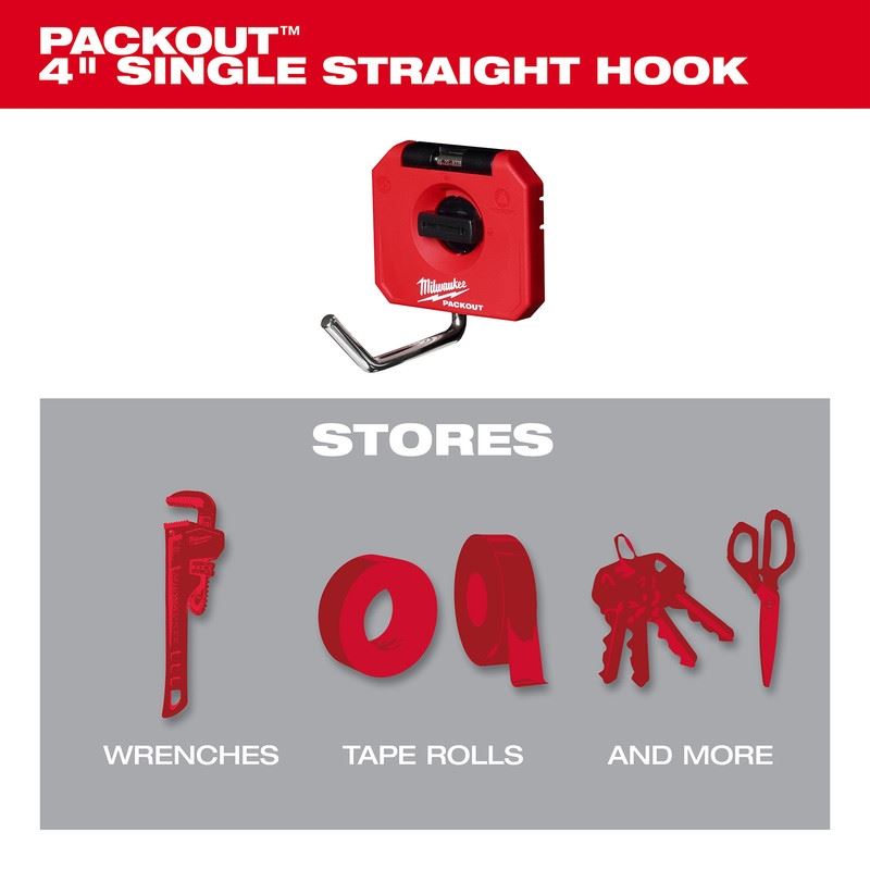 Milwaukee 48-22-8328 PACKOUT 4in Straight Hook