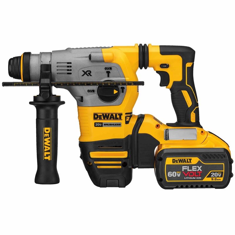 DEWALT DCH293X2 20V Max XR Brushless 1-1/8â€ L-Shape SDS Plus Rotary Hammer Kit w/9.0Ah