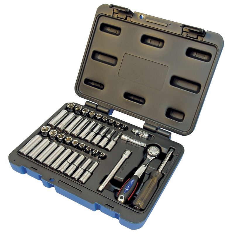 Jet 600125 42 Pc 1/4 Dr S.a.e./metric Socket Wrench Set - 6 Point