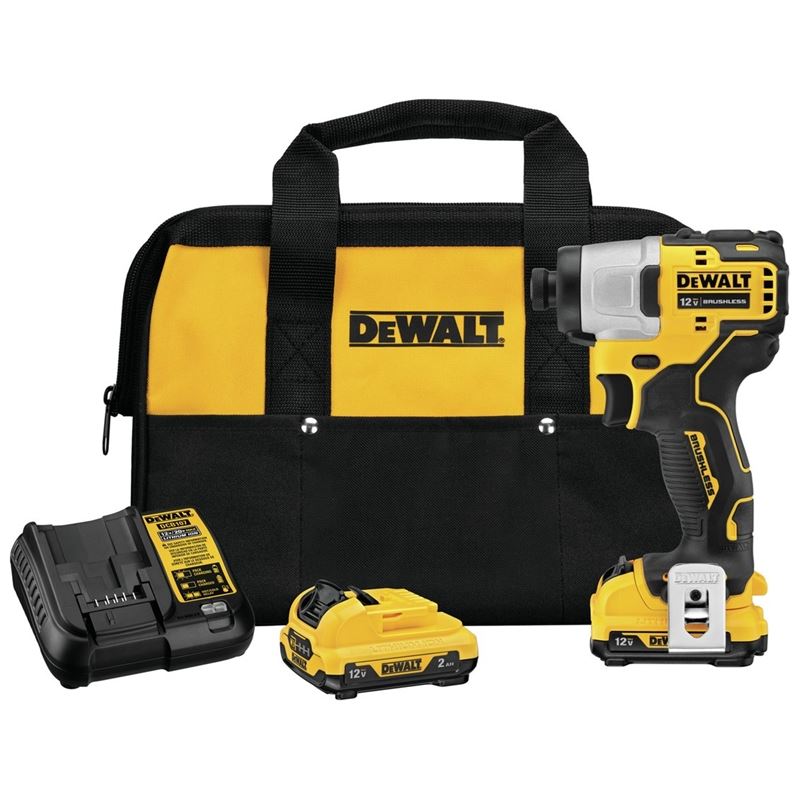 DEWALT DCF801F2 XTREME 12V MAX* Brushless 1/4 in. Cordless Impact Driver Kit