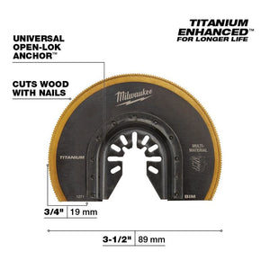 Milwaukee 49-25-1271 OPEN-LOK 3-1/2 in Titanium Enhanced Bi-Metal Segmented Blade 1 Pk