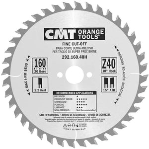 CMT 292.160.40H 160MM 40T 20MM Fine Cut Blade for Festool