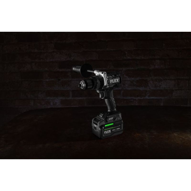 FLEX FX1271T-1H 24V 1/2 in 2-Speed Hammer Drill Driver w/ Turbo Mode Stacked-Lithium Kit