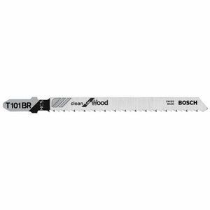 Bosch T101BR 5 Pieces 4 In. 10 TPI Reverse Pitch Clean for Wood T-Shank Jig Saw Blades