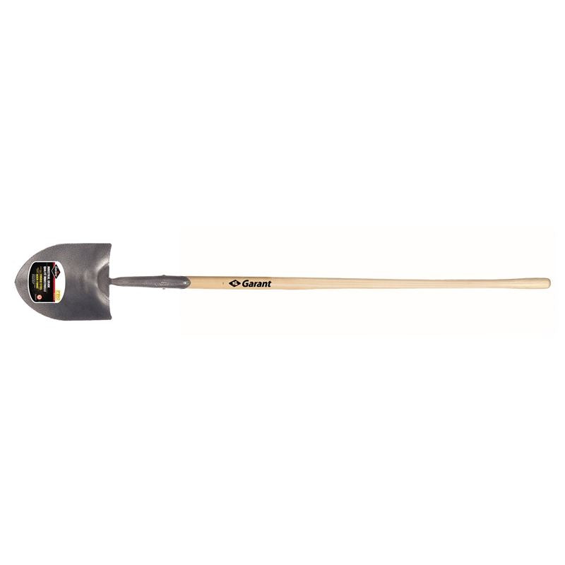 Garant GIFR2L Round point shovel, long wood handle