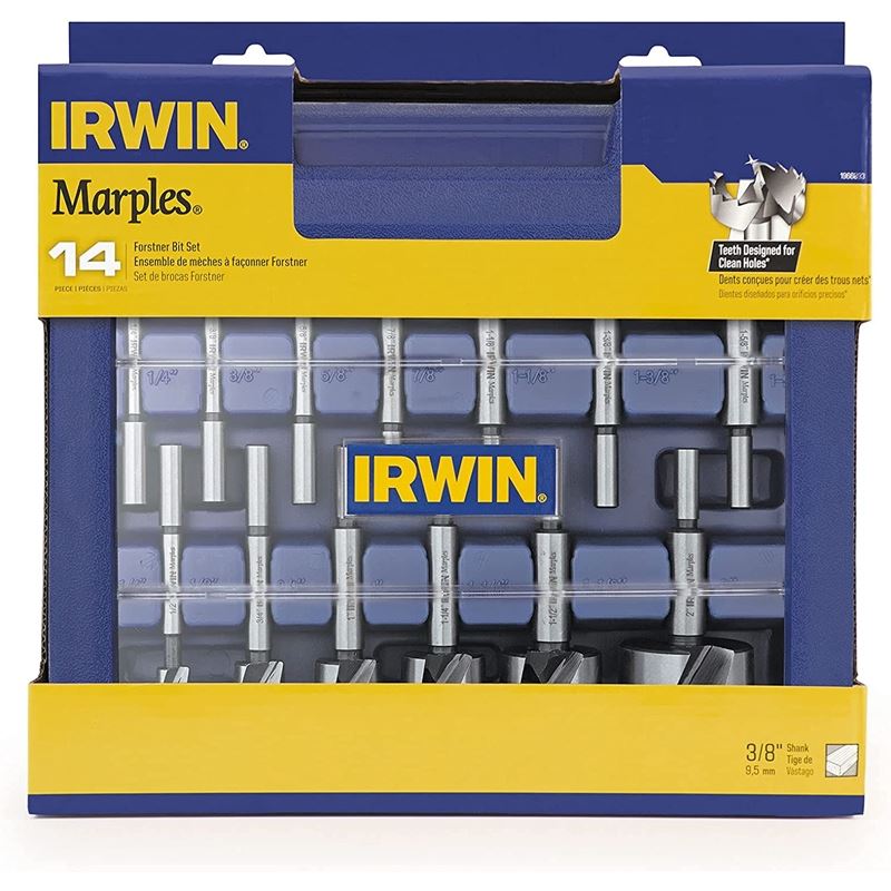 IRWIN 1966893 14 PC Forstner Bit Set (Marples)