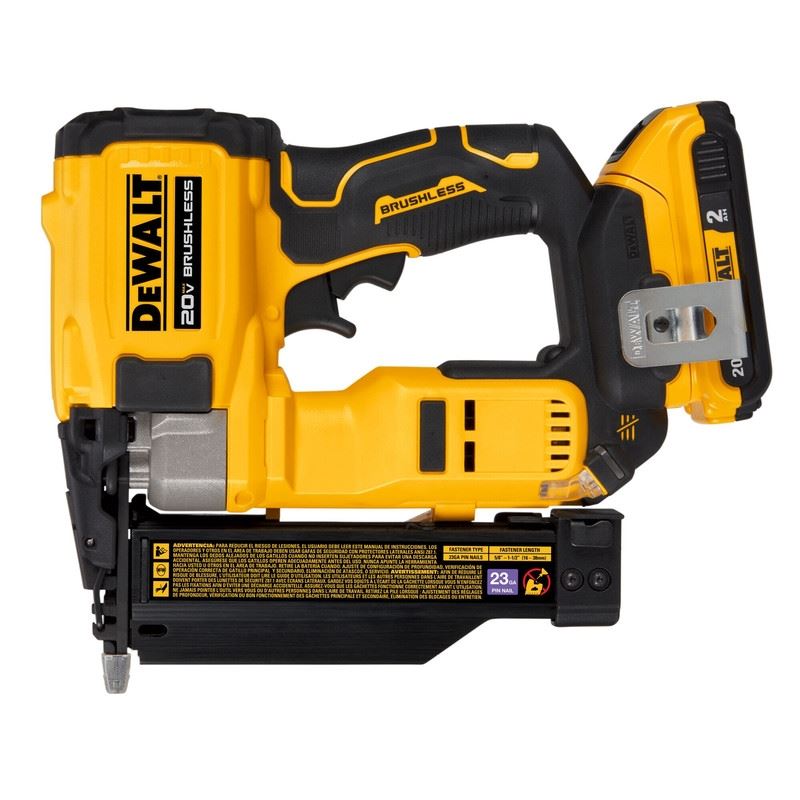 DEWALT DCN623D1 20V MAX XR, 23 GAUGE PIN NAILER - (2.0AH) W/ 1 BATTERY AND BAG