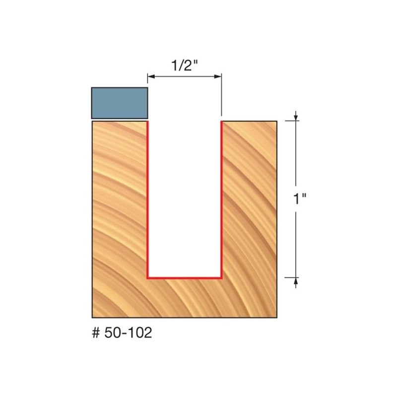 Freud | 50-102 1/2 (Dia.) Top Bearing Flush Trim Bit