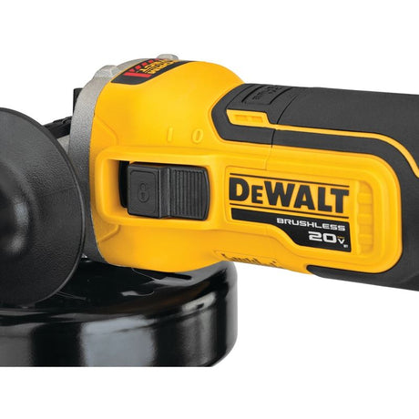 DEWALT DCG405B 20V MAX XR 4.5 IN. SLIDE SWITCH SMALL ANGLE GRINDER WITH KICKBACK BRAKE (TOOL ONLY)