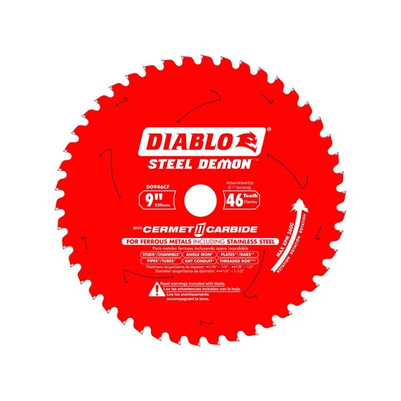 Diablo D0946CF 9 in. x 46 Tooth Steel Demon Metal Cutting Saw Blade