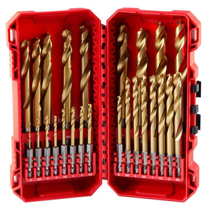 Milwaukee 48-89-4861 SHOCKWAVE Impact Duty RED HELIX Titanium Metric Drill Bit  Set - 25PC