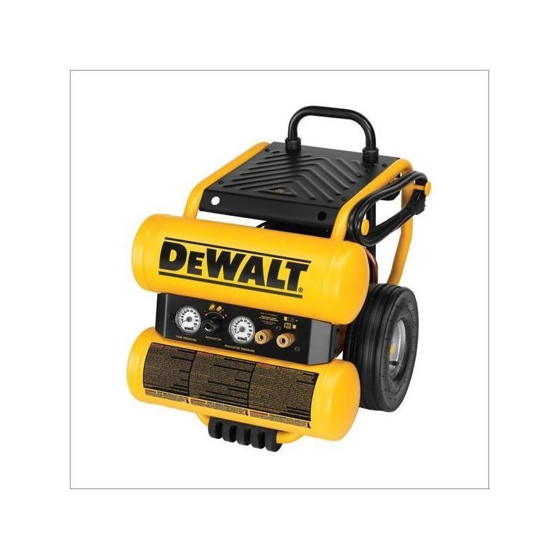 DEWALT | D55154 1.1 HP Continuous 4 Gallon Electric Wheeled Dolly-Style Air Compressor with Panel