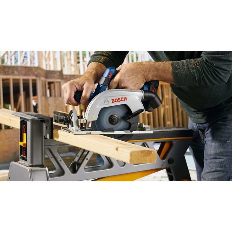 Bosch GKS18V-22LB25 18V Brushless Blade-Left 6-1/2 In. Circular Saw Kit with (2) CORE 18V 4.0 Ah Compact Batteries