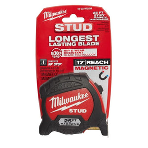 Milwaukee 48-22-9725M Magnetic STUD Magnetic Tape Measure