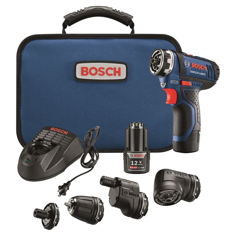 Bosch GSR12V-140FCB22 12 V Max FlexiclickÂ® 5-In-1 Drill/Driver System