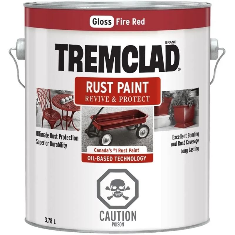 TREMCLAD Rust Paint 3.78L FIRE RED