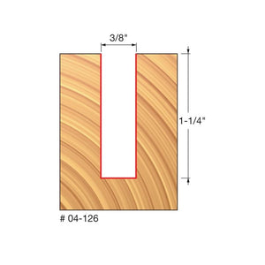 Freud | 04-126 3/8 (Dia.) Double Flute Straight Bit