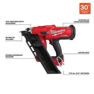 Milwaukee 2745-20 M18 FUEL 30 Degree Framing Nailer