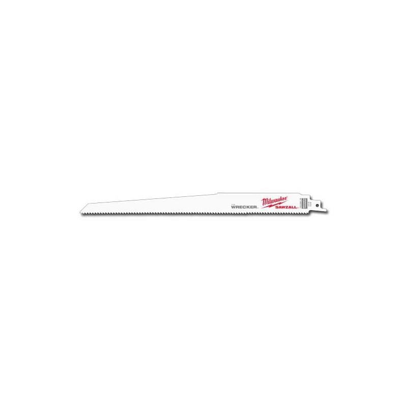 Milwaukee 48-00-5711 12"" 8 TPI The Wrecker SAWZALL Blade (5 Pk)